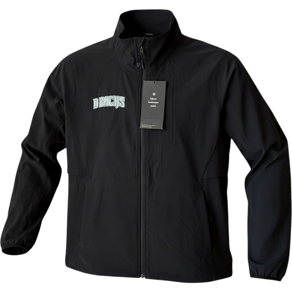 NEW! Lululemon Sojourn Windbreaker Jacket Men Large Black AZ Diamondbacks MLB